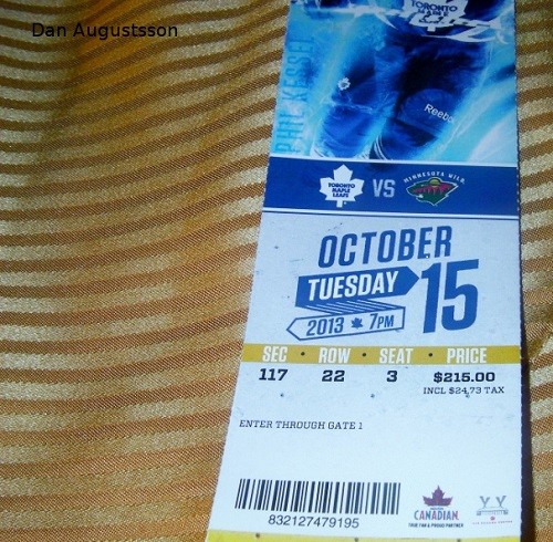 Biljett Toronto Maple Leafs - Minnesota Wild 2013-10-15