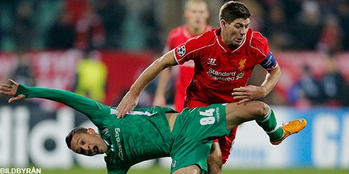 Gerrard i kamp med Ludogorets Marcelinho