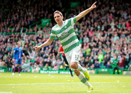 Stefan Scepovic firar Celtics tredje mål mot Inverness Caledonian Thistle