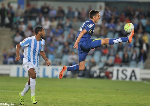 Stefan Scepovic i Getafe i en match mot Málaga den 18 september 2015