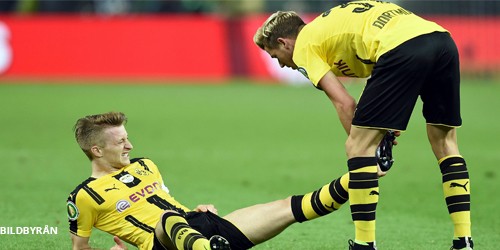 Marco Reus spelade senast mot just FCB i den tyska cup finalen och skadade sig. 